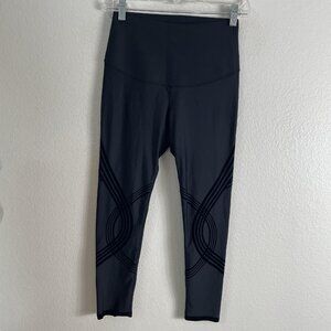 Fanka Leggings Womens Small Black Ankle High Rise Compression Geometric Yoga